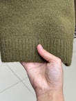 Samira Altı Dantel Detay Triko Tunik-KR6006 Haki