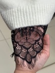 Samira Altı Dantel Detay Triko Tunik-KR6006 Ekru