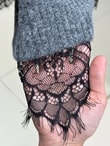 Samira Altı Dantel Detay Triko Tunik-KR6006 Antrasit