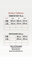 Sanem Metal Düğmeli Şallı Pantolonlu Takım-NA3443 Vizon