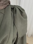 Sanem Metal Düğmeli Şallı Pantolonlu Takım-NA3443 Haki