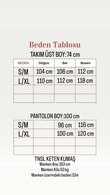 Sanem Metal Düğmeli Şallı Pantolonlu Takım-NA3443 Haki