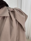 Sanem Metal Düğmeli Şallı Pantolonlu Takım-NA3443 Vizon