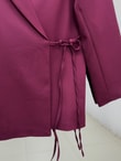 Sarmaşık Yandan Bağlamalı Ceket-KT1915 Bordo