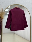 Sarmaşık Yandan Bağlamalı Ceket-KT1915 Bordo