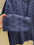 Şelale Püsküllü Bağlamalı Kimono-Zİ3141 Lacivert