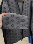 Şelale Püsküllü Bağlamalı Kimono-Zİ3141 Siyah