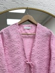 Şelale Püsküllü Bağlamalı Kimono-Zİ3141 Pembe