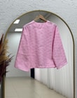 Şelale Püsküllü Bağlamalı Kimono-Zİ3141 Pembe