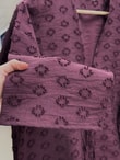 Şelale Püsküllü Bağlamalı Kimono-Zİ3141 Mürdüm