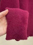 Selcan Mini Gold Düğmeli Altı Fitilli Triko Hırka-KR6030 Bordo