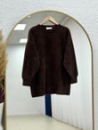Sernaz Yumoş Tunik-KR6014 Kahve