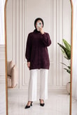 Sernaz Yumoş Tunik-KR6014 Mürdüm
