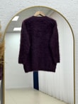Şevkinaz Sakallı Yumoş Hırka-KR5039 Mürdüm