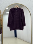 Şevkinaz Sakallı Yumoş Hırka-KR5039 Mürdüm