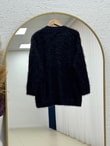 Şevkinaz Sakallı Yumoş Hırka-KR5039 Siyah
