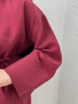 Şimal Kemerli Oversize Geniş Kol Gömlek-Çİ513.5 Bordo