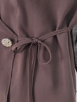 Şimşek Yandan Bağlamalı Gold Düğmeli Pantolonlu Takım-GS2418 Kahve