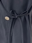 Şimşek Yandan Bağlamalı Gold Düğmeli Pantolonlu Takım-GS2418 Siyah