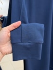 Sude Omzu Ve Önü Dikişli Yarım Fermuarlı Pantolonlu Takım-MF1845 Lacivert