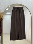 Tılsım Geniş Paça Pantolon-MT8214 Kahve