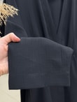 Toprak Tek Düğmeli Beli Büzgülü Pantolonlu Takım-ZŞ7079 Siyah