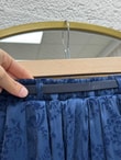 Ülkü Astarlı Kemerli Organize Flok Desen Etek-EK752.1 Lacivert