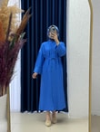 Velenya Takma Manşet Çilek Elbise-TN013 Saks