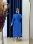 Velenya Takma Manşet Çilek Elbise-TN013 Saks