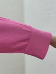 Velenya Takma Manşet Çilek Elbise-TN013 Pembe