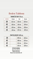 Vildanur Asimetrik Çizgili Pantolonlu Takım-MF1928 Siyah