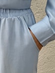 Yamaç Tek Cepli Oversize Pantolonlu Takım-Zİ2232 Bebe Mavisi