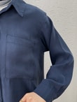 Yamaç Tek Cepli Oversize Pantolonlu Takım-Zİ2232 Lacivert