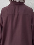 Yamaç Tek Cepli Oversize Pantolonlu Takım-Zİ2232 Mürdüm