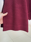 Yaser Geniş Kol Triko Kısa Kazak-KR5076 Bordo