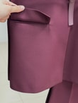 Yazgı Tek Düğmeli Yelekli Pantolonlu Takım-HK0053 Mürdüm