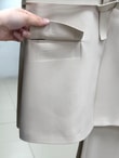 Yazgı Tek Düğmeli Yelekli Pantolonlu Takım-HK0053 Taş