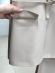 Yazgı Tek Düğmeli Yelekli Pantolonlu Takım-HK0053 Taş