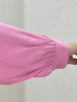 Yelilia Bağcıklı Robalı Modal Gömlek-PE223 Pembe