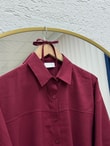Yelilia Bağcıklı Robalı Modal Gömlek-PE223 Bordo