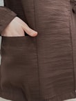 Yelinda Bağlamalı Biyeli Ceket-BN8610 Kahve
