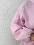 Yeşne Çiçek Detaylı Kol Ucu Lastikli Ceket-ML009 Pembe