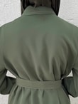 Yıldız Tek Tarafı Parçalı Kolu Kemerli Pantolonlu Takım-FA1075 Haki