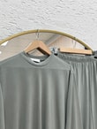 Yonca Yanları Yırtmaçlı Çımalı Pantolonlu Takım-NL764 Mint