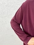 Yonca Yanları Yırtmaçlı Çımalı Pantolonlu Takım-NL764 Mürdüm