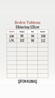 Yüksel Katkatlı Desenli Şifon Elbise-BN4627 Kahve