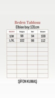 Yüksel Katkatlı Desenli Şifon Elbise-BN4627 Siyah