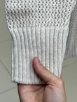 Yüsa Delikli Triko Hırka-KR5078 Taş