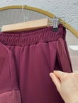 Zambak Garni Detaylı Bağcıklı Takım-EU3287 Bordo