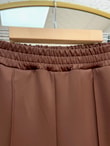 Zayna Bol Paça Çımalı Skuba Dalgıç Pantolon-MT3555 Kahve